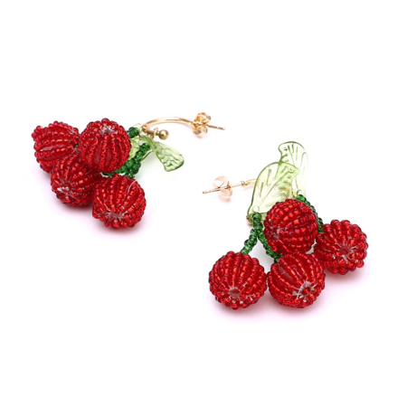 1 paire de boucles d'oreilles Sweet Bead Cherry Beads 2