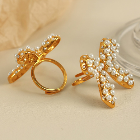 1 paire de boucles d'oreilles à tige rétro en acier inoxydable plaqué or  avec strass pour femme 2