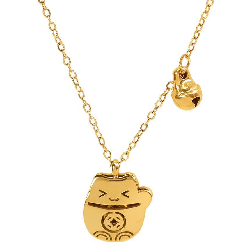 Collier Avec Pendentif En Acier Inoxydable Plaqué Or  Pour Femme, Série Romantique, Motif Animal Mignon Image6