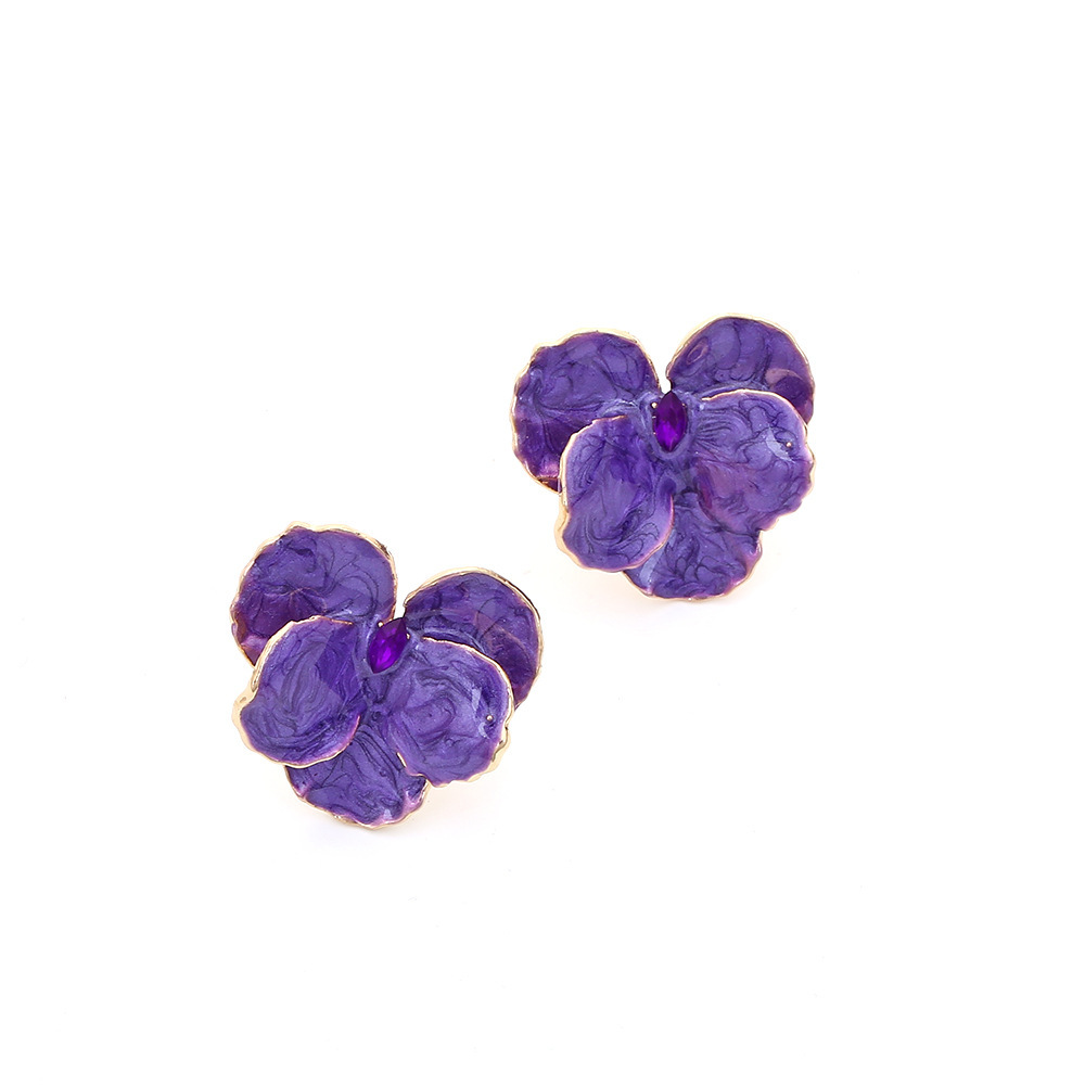 1 Paire De Boucles D'Oreilles À Tige En Alliage Et Strass Pour Femme, Série Romantique, Style Rétro Image3