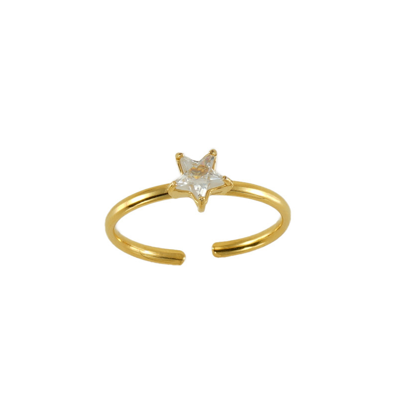 1 Paire De Bagues En Acier Inoxydable Transfrontalier Incrustées De Zircons Pour Femmes, Bagues En Acier Titane De Luxe Légères Et Assorties Pour Femmes, Bagues Réglables Image6