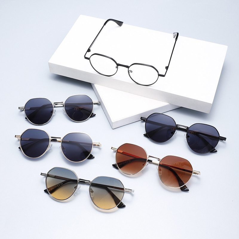 Lunettes De Soleil Pour Femmes, Série Simple, Couleur Unie, En Alliage, 1 Pièce h5Image8
