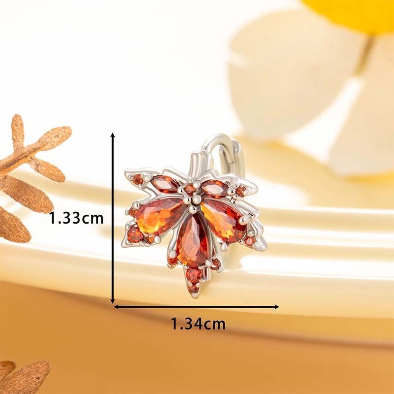 1 Pièce De Boucles D'Oreilles Créoles Pour Femme, Série Simple, En Cuivre, Sans Placage, En Zircone Image5