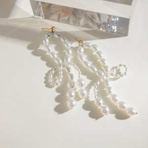 1 Paire De Boucles D'Oreilles Élégantes Et Luxueuses En Acier Inoxydable Plaqué Or Avec Perles Artificielles Pour Femme h5 Image3
