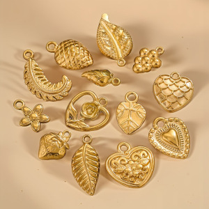 1 Paire De Pendentifs Pour Femme Plaqués Or , Style Rétro, Série Simple h5 Image4