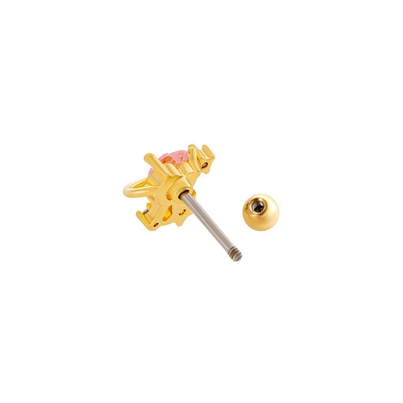 Boucles D'Oreilles À Tige En Acier Titane Et Zircon Pour Femme, 1 Pièce Image6