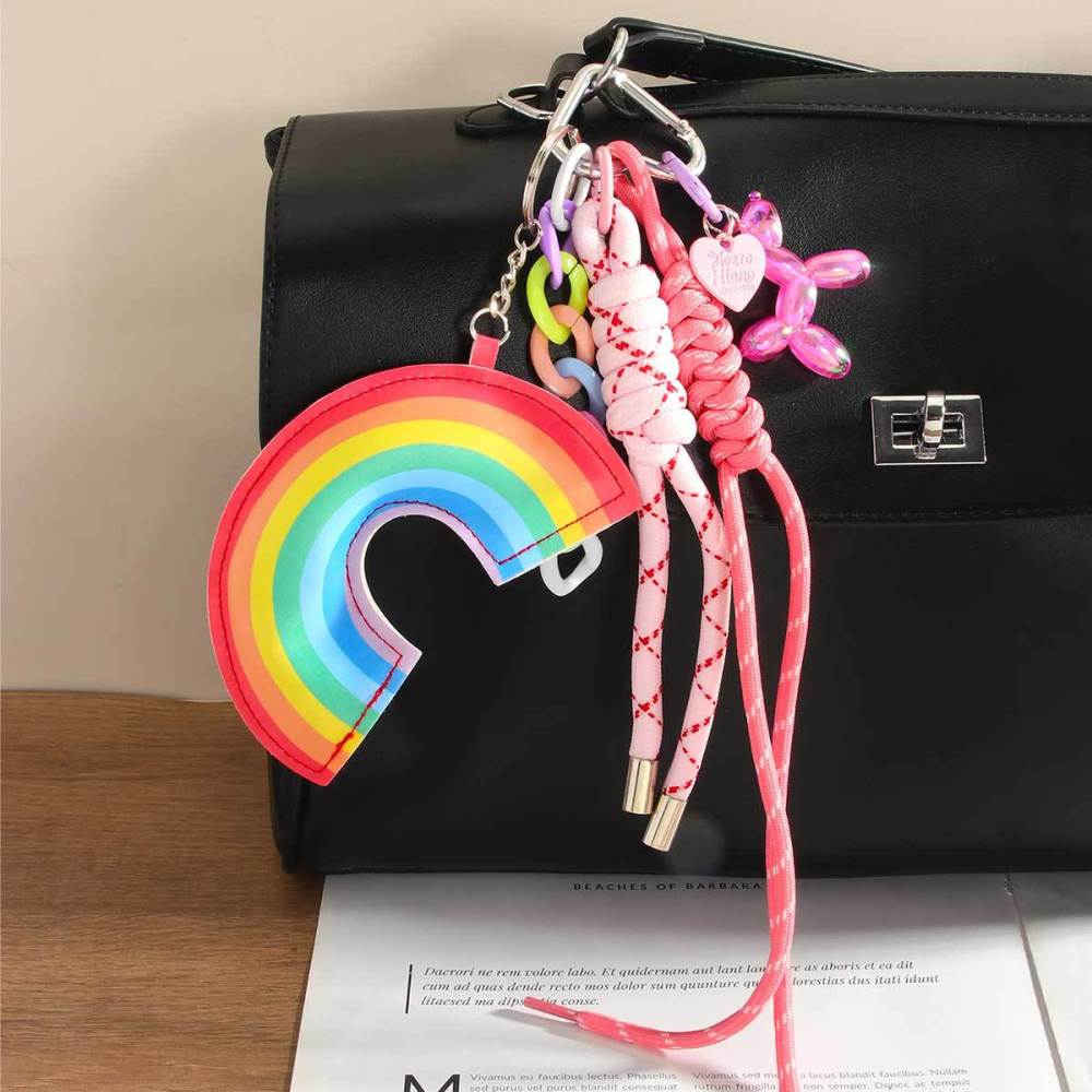 1 Pièce De Breloques De Sac Pour Femme En Pu De Couleur Mixte, Série Simple h5Image7