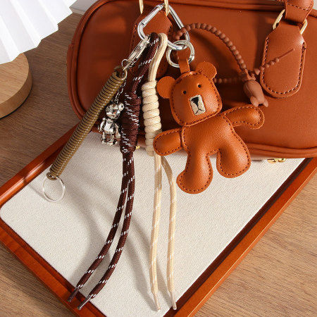1 pièce de breloques de sac pour femme en PU, série simple, motif animal quotidien