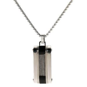 1 Paire De Pendentifs Carrés En Acier Inoxydable De Haute Qualité, Style Hip-Hop Transfrontalier, Design De Niche, Tendance, Rectangulaire, Zircon, Collier Unisexe Pour Hommes Et Femmes h5 Image6