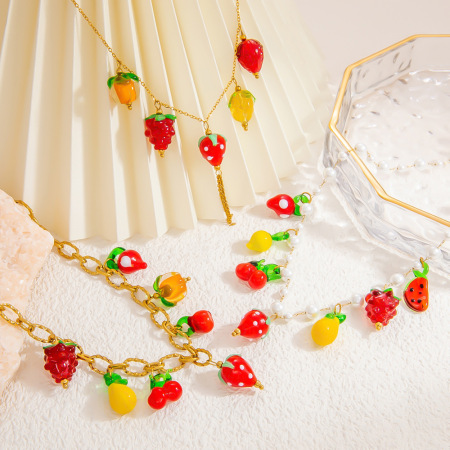collier avec pendentif en forme de cœur en acier inoxydable plaqué or  pour femme, série romantique, 1 pièce 2