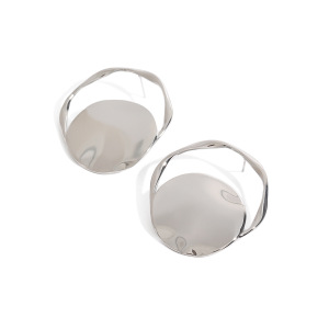1 Paire De Boucles D'Oreilles À Tige Rondes En Acier Inoxydable Doré Pour Femme, , Série Simple h5 Image5