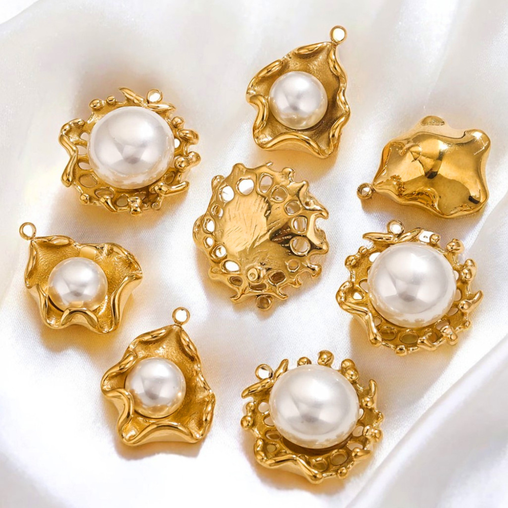 1 Paire De Pendentifs Géométriques Rétro Pour Femme, Série Classique, Plaqués Or  Image5