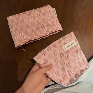 Sac À Main En Polyester Pour Femme, Série Romantique, Motif Cœur Quotidien, 1 Pièce h5 Image3