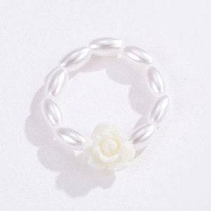 Bague Ajustable Pour Femme, Série Luxueuse, Jolies Perles Artificielles De Couleurs Mélangées h5 Image6