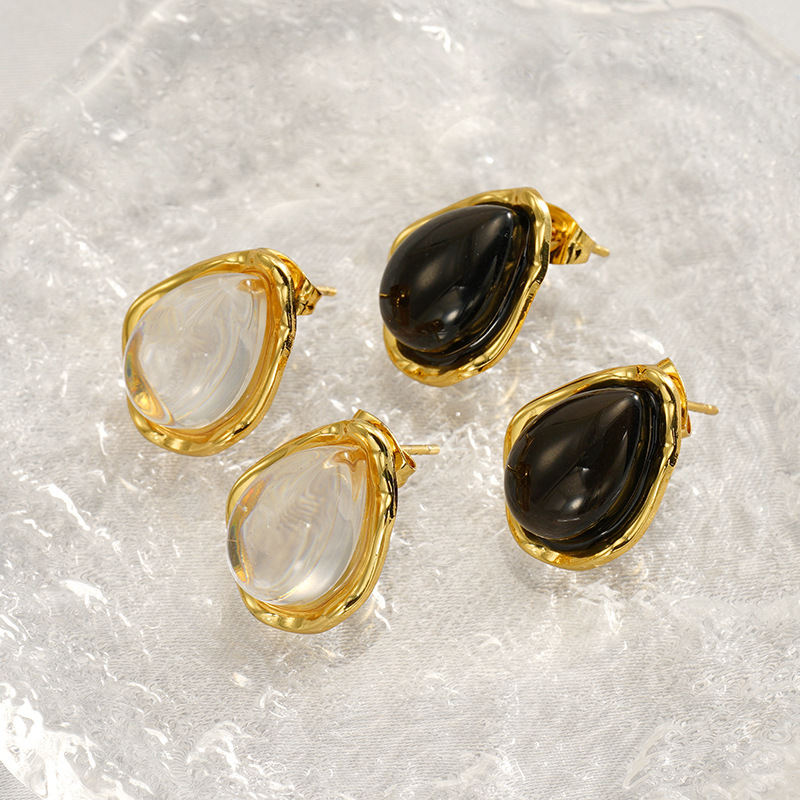 1 Paire De Boucles D'Oreilles Pendantes Pour Femme, Série Luxueuse, Sexy, En Acier Titane Plaqué Or Image4