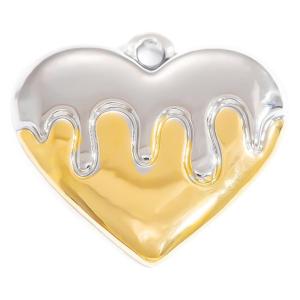 Pendentif Femme Tendance, Forme Fleur Classique, Acier Inoxydable, Étanche, Coloris Or Et Argent, 1 Pièce h5 Image8