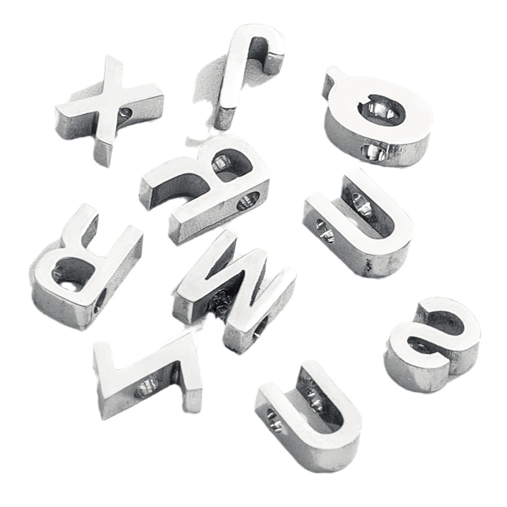 1 Paire De Pendentifs Unisexes À Lettres Décontractées De La Série Simple h5Image5