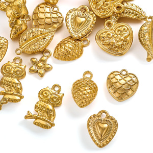 1 Paire De Pendentifs Pour Femme Plaqués Or , Style Rétro, Série Simple h5 Image2