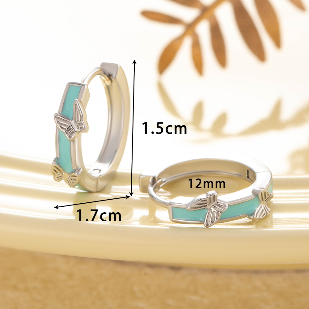 1 Pièce De Boucles D'Oreilles Créoles Géométriques Simples En Cuivre Sans Placage Pour Femme h5Image3