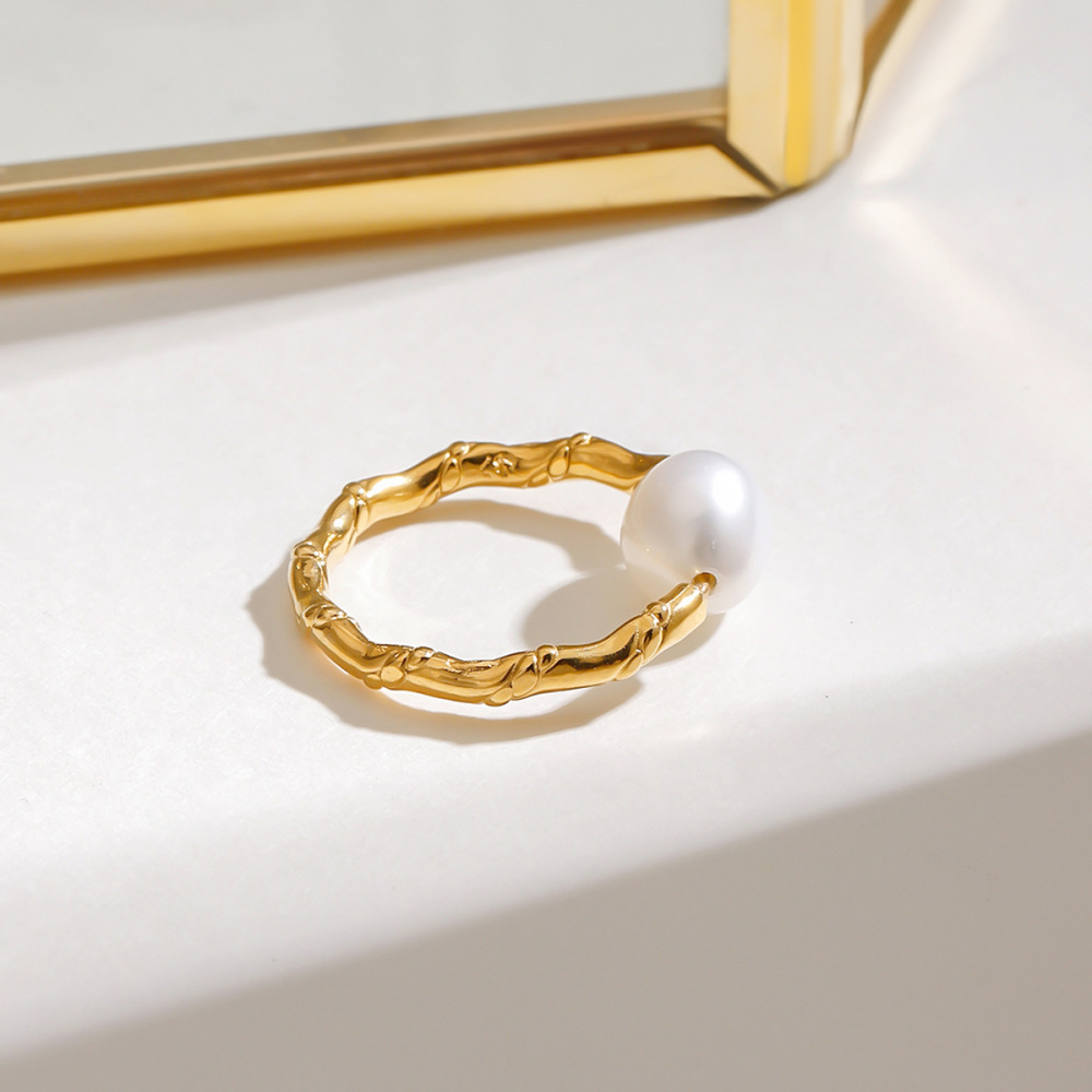 Bague Simple Pour Femme, Collection Romantique, Élégante, En Acier Inoxydable, Couleur Or, Avec Nœud. Modèle Élégant. h5Image3