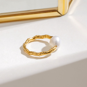 Bague Simple Pour Femme, Collection Romantique, Élégante, En Acier Inoxydable, Couleur Or, Avec Nœud. Modèle Élégant. h5 Image3