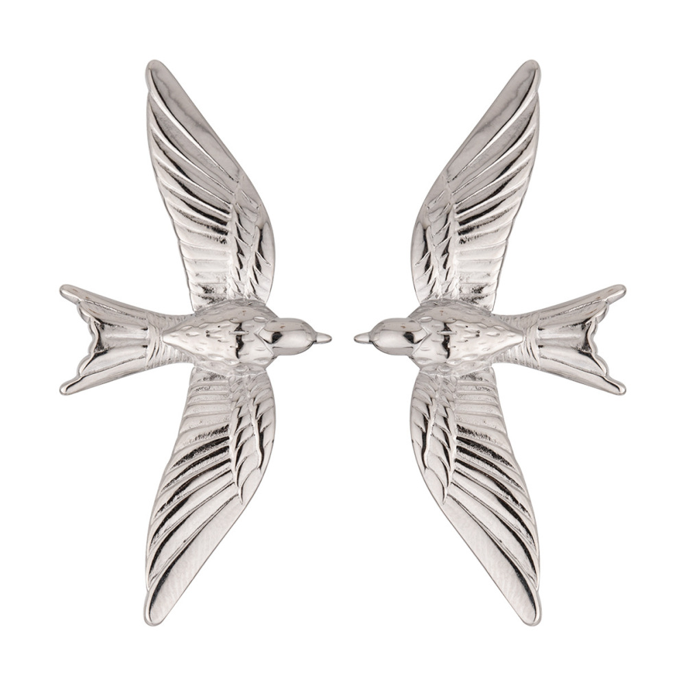 1 Paire De Boucles D'Oreilles À Tige Élégantes En Acier Inoxydable Plaqué Or  Pour Femme, Série Classique Image5
