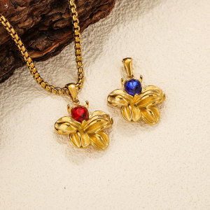 Pendentif Femme Classique, Élégant, En Acier Inoxydable, Couleur Or, Motif Floral, 1 Pièce h5 Image5
