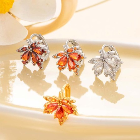 1 pièce de boucles d'oreilles créoles pour femme, série Simple, en cuivre, sans placage, en zircone