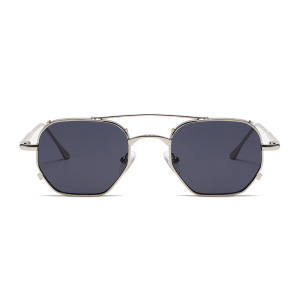 1 Paire De Lunettes De Soleil Simples En Alliage De Couleur Unie Pour Femmes h5 Image2