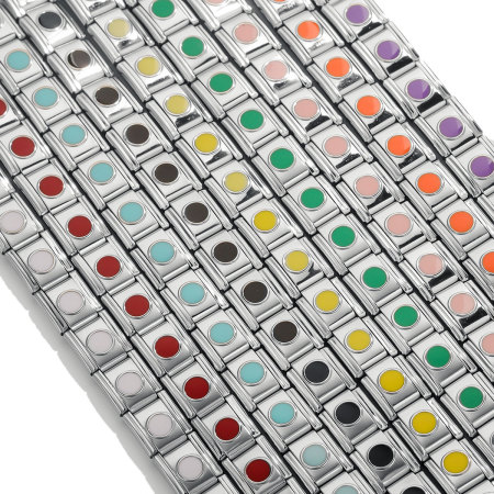 Bracelet unisexe simple, décontracté, rond, élastique, carré, en acier inoxydable, étanche, couleur argentée, 1 pièce
