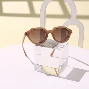 Lunettes De Soleil Simples En Plastique De Couleur Unie Pour Femmes, 1 Pièce h5 Image4