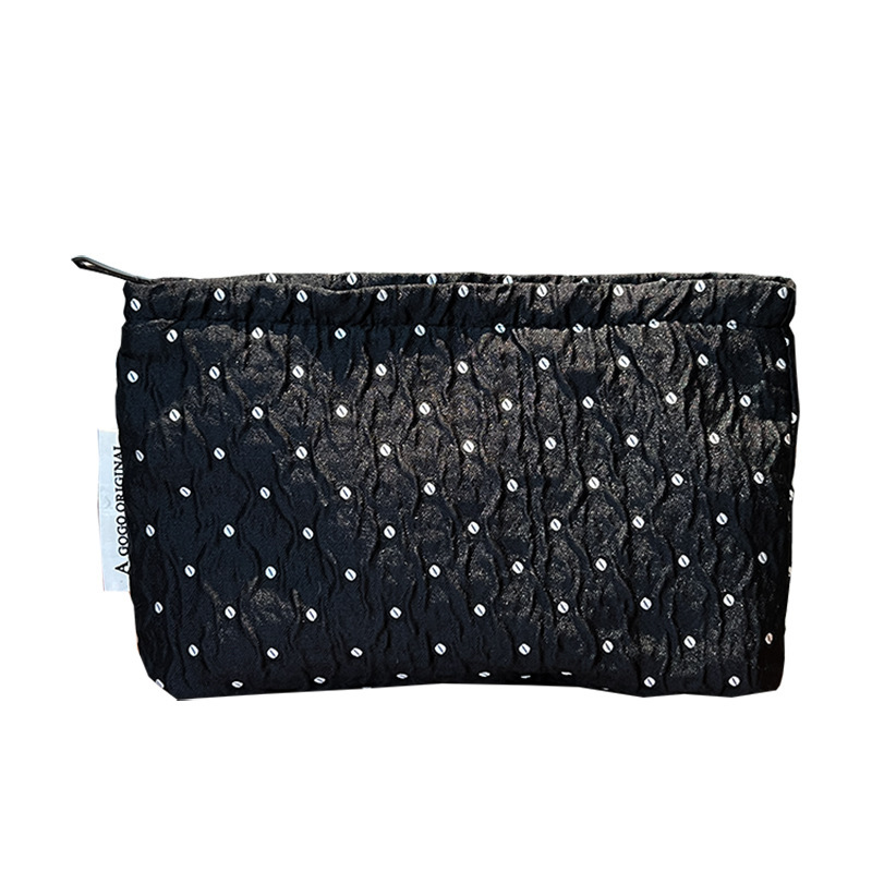 Sac À Main Élégant En Polyester À Pois Pour Femme, Série Classique, 1 Pièce Image9