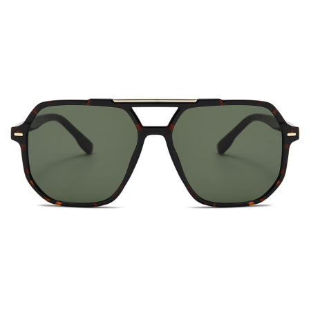 Lunettes de soleil en plastique à imprimé léopard pour femme, série Simple, 1 pièce 2