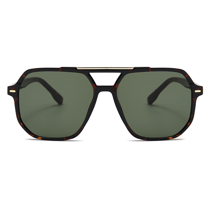 Lunettes De Soleil En Plastique À Imprimé Léopard Pour Femme, Série Simple, 1 Pièce h5Image2