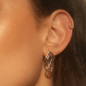 1 Paire De Boucles D'Oreilles À Tige Annulaires Simples En Acier Inoxydable Plaqué Or Pour Femme h5 Image5