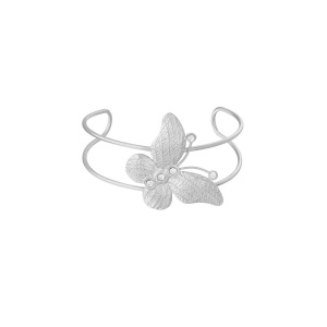 Bracelet Jonc Femme Sophistiqué Collection Papillon, En Acier Inoxydable, Étanche, Couleur Or (1 Pièce) h5 Image7