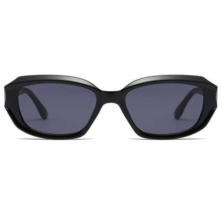 1 Paire De Lunettes De Soleil Simples En Plastique De Couleur Unie Pour Femmes 2