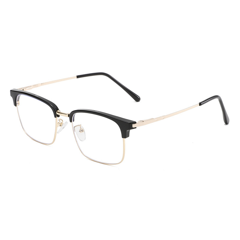 1 Paire De Lunettes Décontractées Semi-Montées Carrées Anti-Lumière Bleue Image6