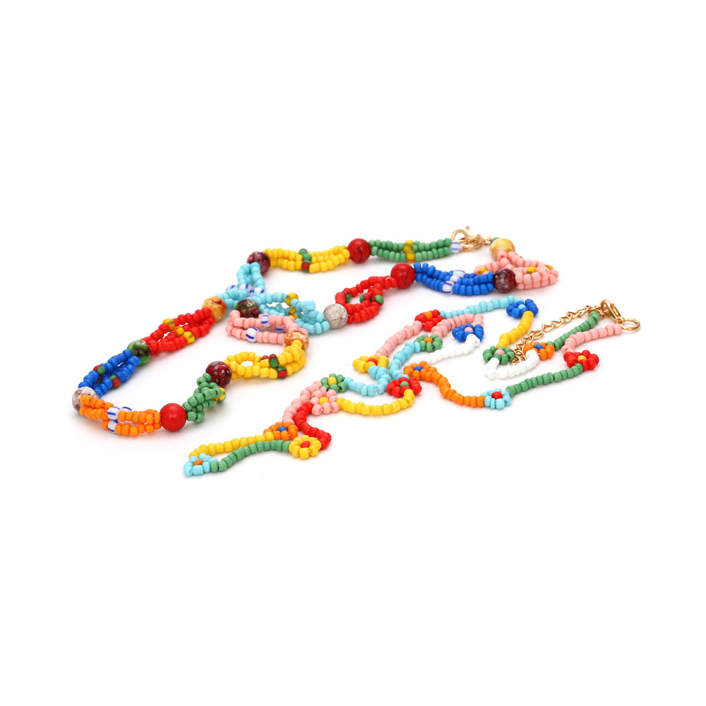 Colliers Superposés En Résine Pour Femmes, Série Simple, Perles Décontractées, 1 Pièce Image5