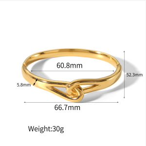 1 Pièce De Style Ins Bracelets Ronds Plaqués Or  h5 Image5