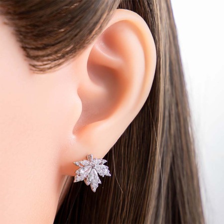 1 pièce de boucles d'oreilles créoles pour femme, série Simple, en cuivre, sans placage, en zircone 2