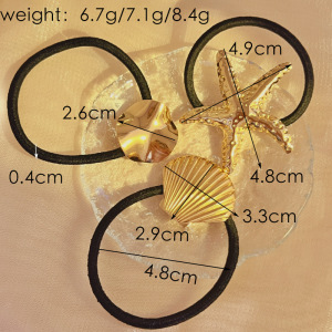 Élastiques À Cheveux Pour Femme, Série Simple, Motif Tortue Rétro, En Acier Inoxydable, Couleur Or h5 Image5