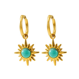 1 Paire De Boucles D'Oreilles Pendantes Géométriques Simples En Acier Inoxydable Plaqué Or Pour Femme h5 Image6