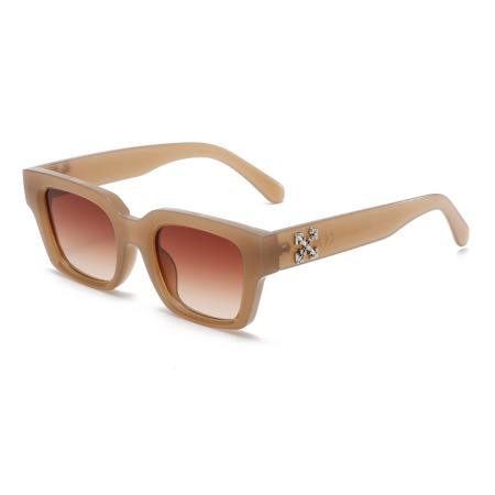 Lunettes de soleil en plastique à imprimé léopard pour femme, série Simple, 1 pièce