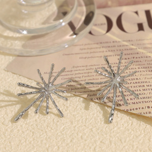 1 Paire De Boucles D'Oreilles À Tige Géométriques Élégantes En Acier Titane Plaqué Or Pour Femmes, Série Luxueuse h5 Image3