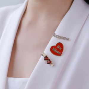 Broche En Alliage Pour Femme, Série Romantique, Motif Cœur Rétro, 1 Pièce h5 Image4