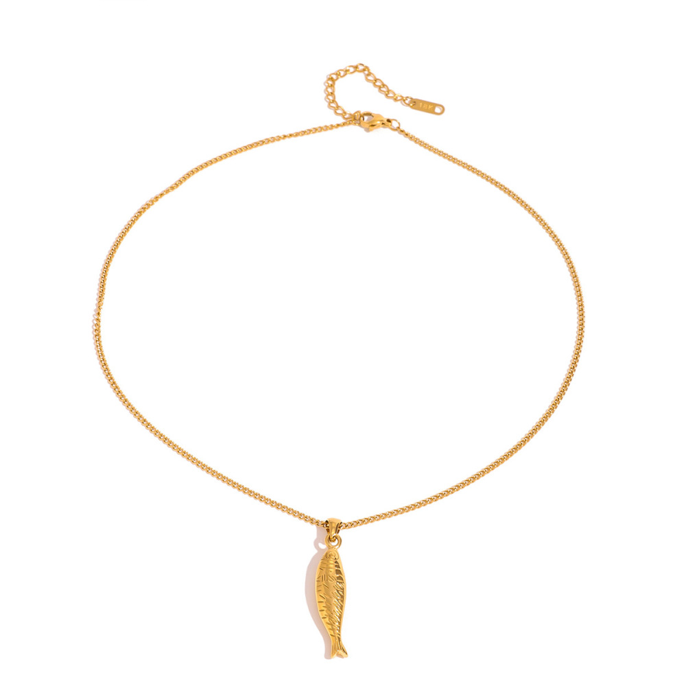 Collier Avec Pendentif En Acier Inoxydable Plaqué Or  Pour Femme, Série Classique, Motif Animal Européen Et Américain Image9