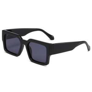 1 Paire De Lunettes De Soleil Géométriques En Résine Pour Femmes, Série Simple h5 Image5