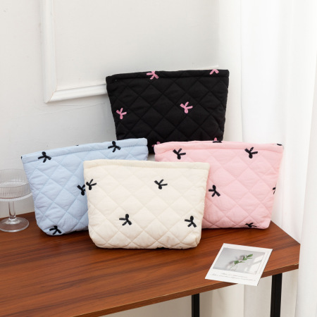 1 paire de sacs simples en polyester avec nœud papillon pour femme 2