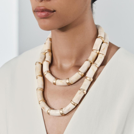 Colliers de perles en résine pour femmes, série Simple, 1 pièce 2